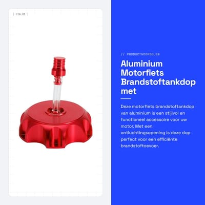 Dailygoods- Brandstoftankdop Aluminium - Tankdop met Ontluchtingsopening - Geschikt voor 51-54 mm - Gloednieuw - Eenvoudig te Installeren - Perfecte Keuze