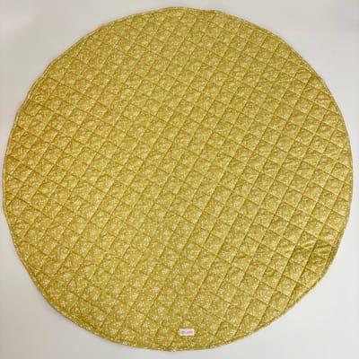 Il Bambini - Groen/geel Gewatteerde Speelmat Baby 120cm - Extra dik 1,5cm Zacht Babykruipkleed - Babyspeelkleed met antislipbodem voor kruipen, box - Machinewasbaar Babyspeeltapijt - Kruipmat - Speelkleed Baby