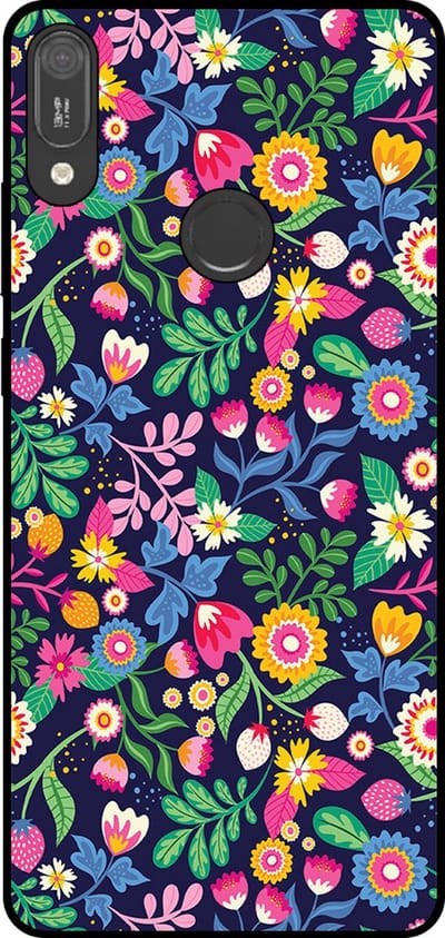 Smartphonica Telefoonhoesje Geschikt voor Huawei Y6 (2019) met bloemen opdruk - TPU backcover case flower design geschikt voor Huawei Y6 (2019)