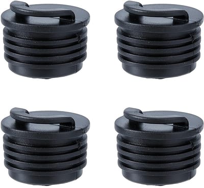 4-stuks afvoerplug - Afvoerplug voor kajaks - Afvoerplug voor kano's - Waterdichte rubberen plug - Kajakaccessoire - Vervanging voor kajaks, karpers, vissersboten, enz. - Zwart