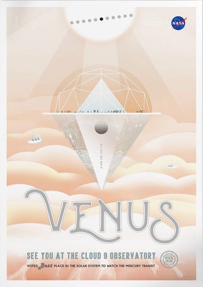 Venus Cloud 9 Observatory | Space, Astronomie & Ruimtevaart Poster | A3: 30x40 cm