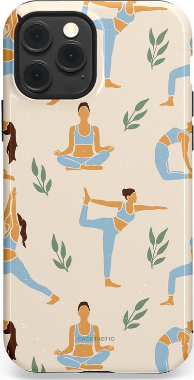 Casetastic Hoesje Geschikt voor Apple iPhone 12/12 Pro Magsafe - Stijlvolle Beschermende Duo-layer Case - Yoga zen