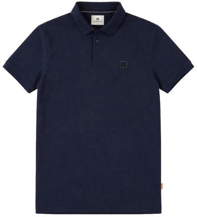 Gabbiano blauwe heren polo   Punt kraag   Regular fit   Structuur patroon   Knoopsluiting   Korte mouw Blauw XXL