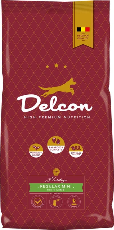 Delcon Hondenvoer Lam Mini Adult - 3kg - Hondenbrokken voor Kleine Hondenrassen