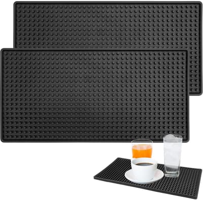 Dailygoody - Antislip barman-mat - Waterbarmat - Veilig en stevig - 30 x 15 cm - Afdruipmat voor koffiezetapparaat - Perfect voor keuken en bar
