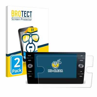 BROTECT - Screenprotector voor Volkswagen Tiguan 2021 Discover Media 8" - Folie Beschermfolie transparant 2 Stuks