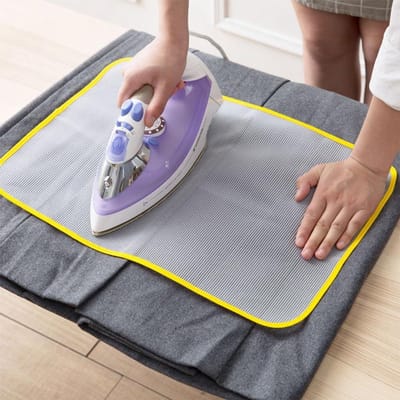 Strijkmat Set van 2 - Hittebestendig - 45 x 85 cm - Grijs - Katoen - Voor Strijken en Naaien