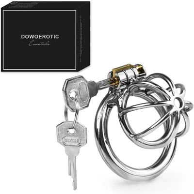 DOWO® - Mini Locker - Kuisheidskooi - Chastity cage - Peniskooi - Hemisferisch - Staal - 50 mm