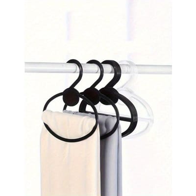 1 stuks Sjaalhangers, Ronde Lus Ontwerp Sjaalorganizers Met Draaibare Haak, Ruimtebesparende Kleding Organizer 1pcs-black veelkleurig