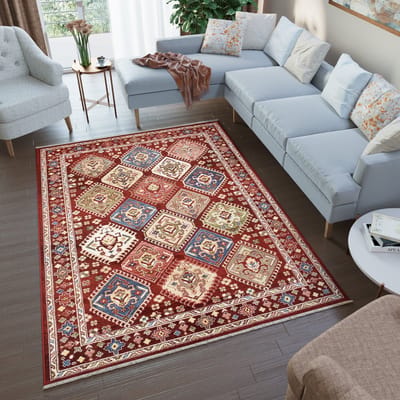 Tapiso Rivoli Vloerkleed Rood Oriental Kleed Tapijt Maat- 120x170