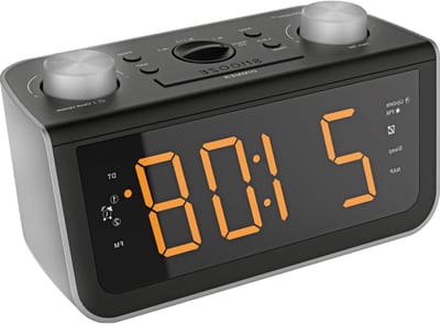 Digitale Wekkerradio - PLL FM Radio - Wakker Worden - Dubbel Alarm - Jumbo Display - Zwart
