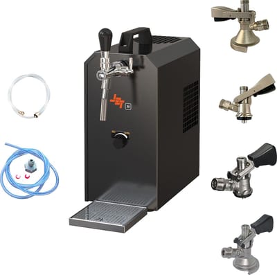Complete Set - Biertap JET 30K - 1-kraans, 35 liter/uur - met 4 x Fustkoppeling - Bierkoeler
