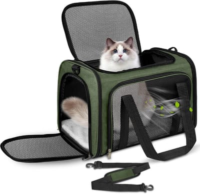 Opvouwbare Transporttas voor Katten en Kleine Honden tot 8 kg