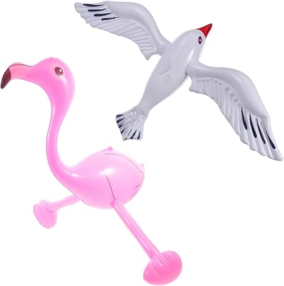 Opblaasbare Vogels - Zee MEEUW Flamingo - Waterpret Decoratie - Lichtgewicht Duurzaam - 50x45cm - Diverse Kleuren