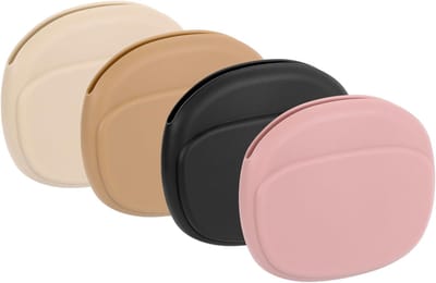 4 stuks - oordopjeshoesjes - Opberg Hoesje Voor Oordopjes - Opbergdoos - Hoesje voor oordopjes - Voor Oordopjes En Laadkabels - zwart, beige, bruin, roze - siliconen - 9*7.6*2.5cm