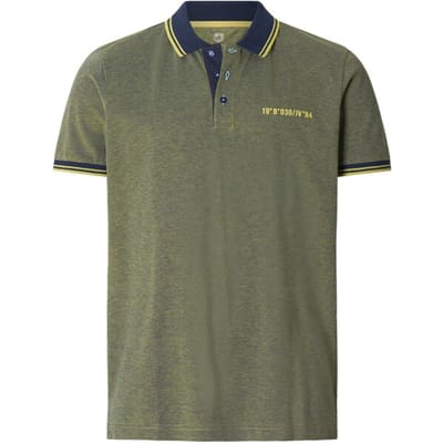 Jan Vanderstorm herren Poloshirt - 52/54 - geel - Plus Size