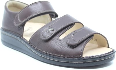 Finn Comfort, BALTRUM, 01518-676130, Bruine sandaal met dichte hiel wijdte H Maat: 42