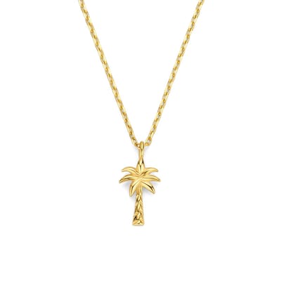 New Bling - 9NBG-0809 - gouden ketting met palmboom - 14 karaat - 43+2,5+2,5cm