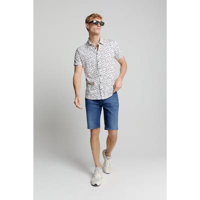 No Excess Short Denim Stretch Stone Used Denim Maat: W28 | Spijkershorts Outlet | Heren | Blauw
