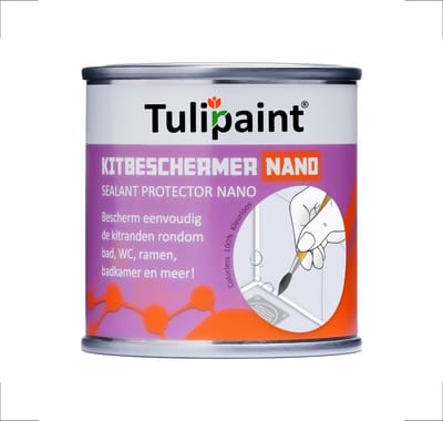 Tulipaint Kitbeschermer Nano - Kit beschermen impregneren met Nano technologie 100% transparant, permanent, vuil & waterafstotend - Kitranden beschermer impregneermiddel - Kitranden schoon houden - Geschikt voor kit rondom kozijnen, badkamer & douche