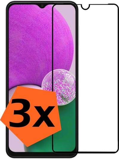 Screenprotector - 3 Stuks - Geschikt voor Samsung Galaxy A13 5G - Full Cover - Gehard Glas - Beschermglas - Tempered Glass - Screen Protector