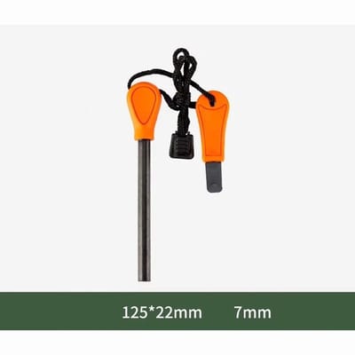 WiseGoods Premium Vuurstarter Magnesium Stick - Survival Flint - Outdoor Fire Starter - Kamperen - Survivallen - Kamp - Oranje