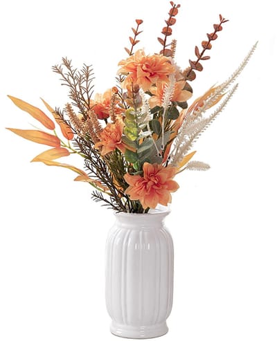 kunstplanten, kunsthortensia's, zijden bloemen, voor bloemstukken, boeketten, decoratie voor thuis, bruiloft, tuinfeest, oranje