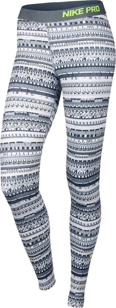 Nike Pro Warm 8 Bit Sporttight Hardloopbroek - Maat S - Vrouwen - grijs