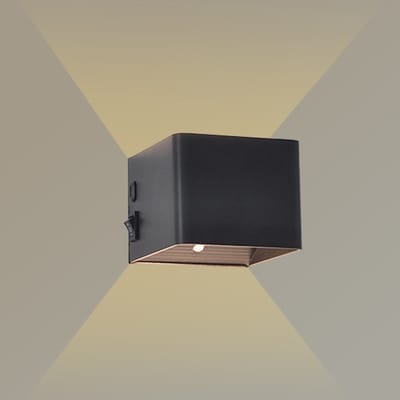 Techvavo® Oplaadbare wandlamp - 1 Stuks - Voor binnen - Draadloze - Smart - Oplaadbaar - Wandlampen - Woonkamer - Badkamer - Kinderkamer - Slaapkamer - Zwart