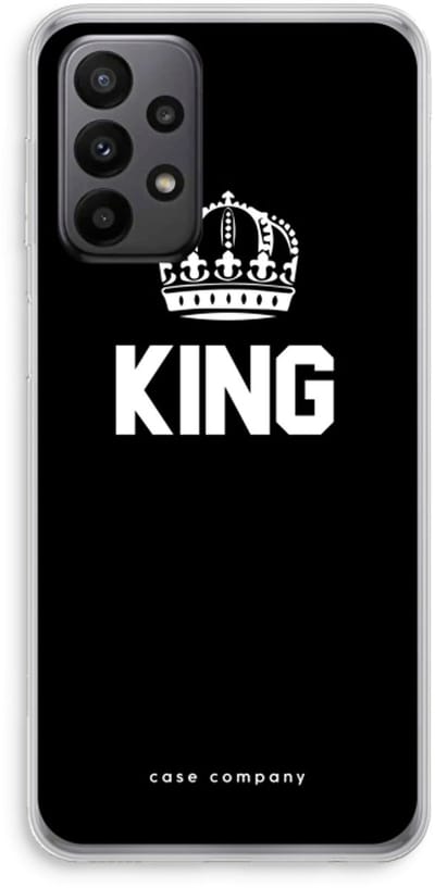 Case Company® - Hoesje geschikt voor Samsung Galaxy A23 hoesje - King zwart - Soft Cover Telefoonhoesje - Bescherming aan alle Kanten en Schermrand