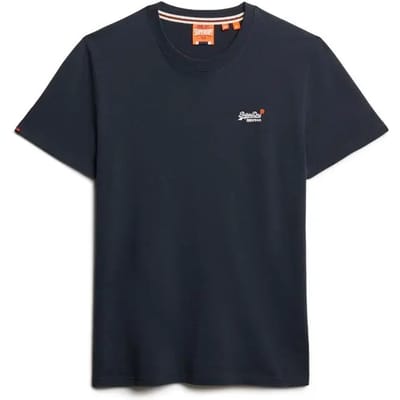 Superdry Essential Contrast Geborduurde T-shirt Blauw Grootte: Xxxl