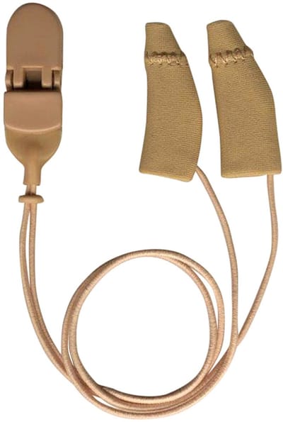 Ear Gear Mini Curved Beige - Hoortoestel - Anti vocht - Anti verlies - Met koord en clip
