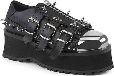 DemoniaCult - GRAVEDIGGER-03 Plateau sneakers - US 7 - 39 Shoes - Zwart