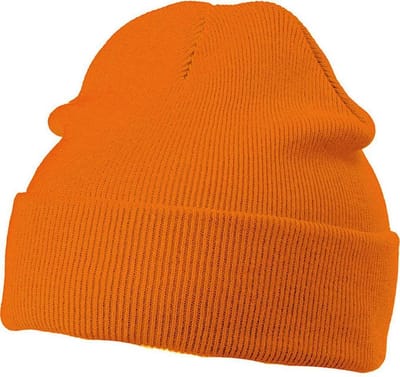 Myrtle Beach - Unisex Gebreide Muts (Donkeroranje)