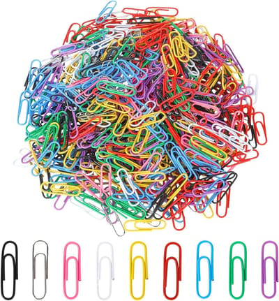 Kleurige 28 mm Paperclips - 630 Stuks Metalen Paperclips voor Thuis, Kantoor, School en Creatieve Projecten in 9 Kleuren