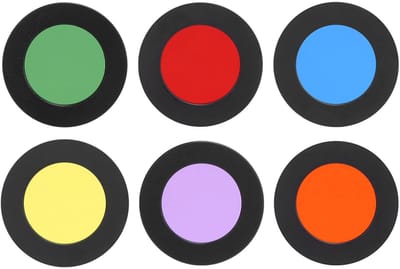 Dailygoods- Telescoop Oculairfilter Set - 6 Kleurenfilters - 1,25 Inch/31,7 Mm - Lichtverzwakken - Kunststof - Geschikt voor Astronomische Telescoop