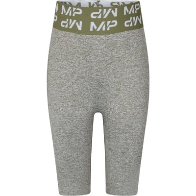 MyProtein Fietsbroek voor dames met een wat vollere pasvorm, in gemêleerde stof (Grijze Mergel)