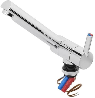 Mengkraan Warm/Koud Water Trend A 12V Ø27 mm Rechte Uitloop Chroom – Camping Waterkraan voor Camper en Caravan