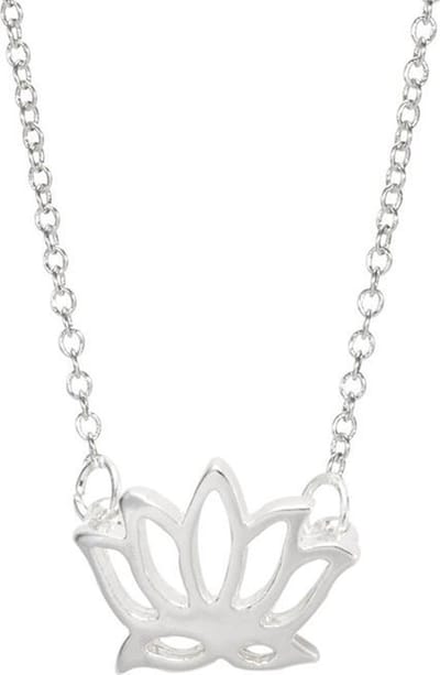24/7 Jewelry Collection Lotusbloem Ketting - Lotus Bloem - Zilverkleurig