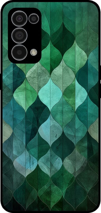 Smartphonica Telefoonhoesje Geschikt voor Oppo Find X3 Lite met groene bladeren opdruk - TPU backcover case green leaf design - Groen geschikt voor Oppo Find X3 Lite