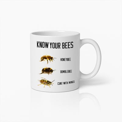 Grappige Bijen Mok 330ml – Ken Je Bijen – Honingbij, Hommel, Wesp Grap – Sarcastisch Cadeau voor Vrienden of Collega's
