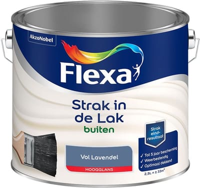Flexa - Strak In De Lak Buitenlak Hoogglans - Vol Lavendel - Mengverf - 2,5 L