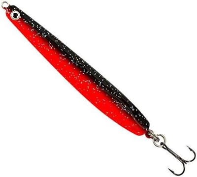 Vissen Kunstaas - Imitatie Zandspiering - Roofvis Vangen - Dubbele Borgring - 22 gram - Rood/Zwart