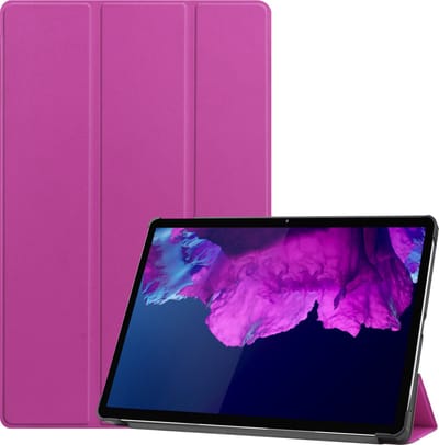 Hoesje - Geschikt voor Lenovo Tab P11 Plus - Dun & Stevig - Hardcover Book Case - Trifold Bookcase Hoes - Hard Cover - Tablethoes - Paars