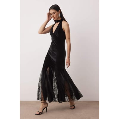 Rechte maxi-jurk voor dames, mouwloos, chic/avond skaterjurk