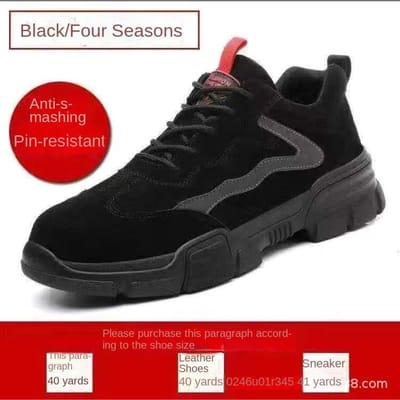 Chaussures d'assurance travail, résistantes aux chocs et aux perforations, chaussures de soudure électrique, légères et résistantes à l'usure, chaussures de travail sécurisées pour hommes 46 noir