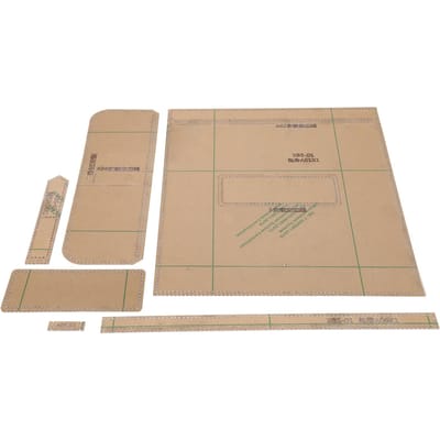 6 Stuks Acryl Portemonnee Sjabloon Handgemaakt DIY Leer Cartoon Mannen Handtas Maak Accessoires beige