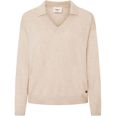 Pepe Jeans Isela Trui Met V-hals Beige XL Vrouw