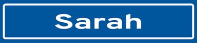 Fotofabriek Straatnaambord Sarah | Straatnaambord met naam | Cadeau Sarah