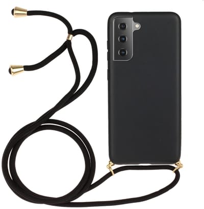 Voor Samsung Galaxy S24+ 5G Tarwestro Materiaal + TPU Telefoonhoesje met Lanyard (zwart)